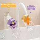 Cartoon Faucet Extender for Kids with Anti-Splash Water Guide—Purple