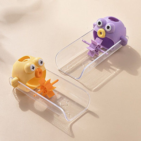 Cartoon Faucet Extender for Kids with Anti-Splash Water Guide—Purple
