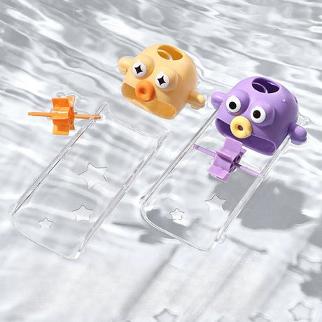 Cartoon Faucet Extender for Kids with Anti-Splash Water Guide—Yellow