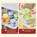 Ice Cube Tray Easy-Release Ice Maker Mold with Lid, Cat Paw Shape—Yellow
