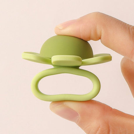 flower Door Handle Bumper Silicone Anti-Collision Door Stopper—Green