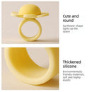flower Door Handle Bumper Silicone Anti-Collision Door Stopper—Yellow