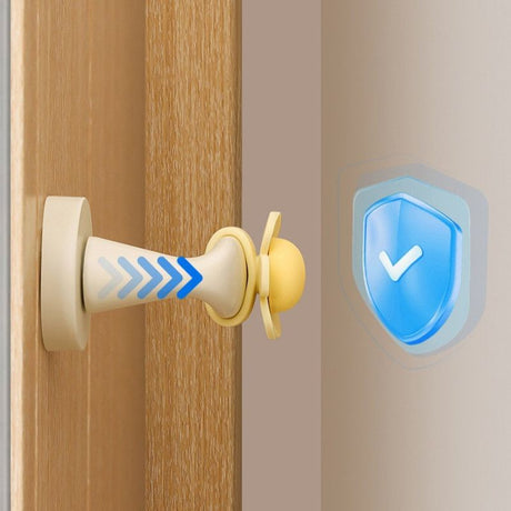flower Door Handle Bumper Silicone Anti-Collision Door Stopper—Yellow