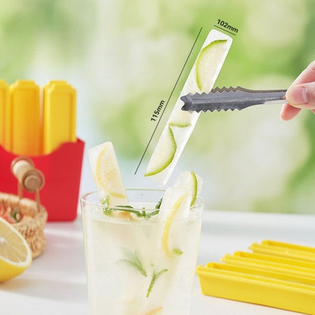 French Fries Shape Magnetic Long Ice Cube Tray Set Household Stackable Ice Mold
