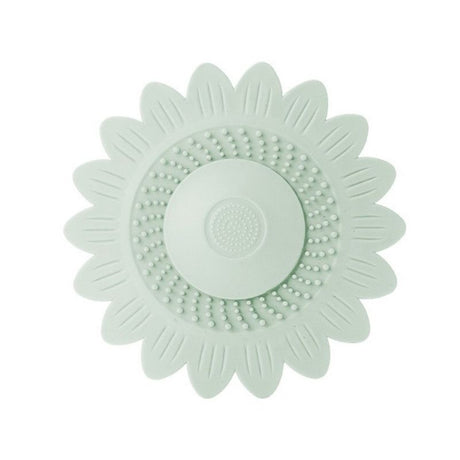 Sunflower Silicone Floor Drain Mat, Anti-Odor, Insect-Proof Sewer Sealing Cover—Green
