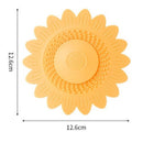 Sunflower Silicone Floor Drain Mat, Anti-Odor, Insect-Proof Sewer Sealing Cover—Green
