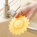 Sunflower Silicone Floor Drain Mat, Anti-Odor, Insect-Proof Sewer Sealing Cover—White