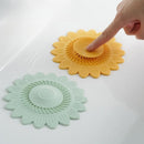 Sunflower Silicone Floor Drain Mat, Anti-Odor, Insect-Proof Sewer Sealing Cover—Yellow