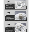3-Piece Floor Drain Strainer, Bathroom Hair Catcher, Sewer Anti-Clog Drain Cover—Gray