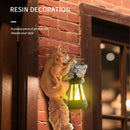 Retro Squirrel Lantern Solar-Powered Outdoor Wall Light, Solar-Powered with Light Sensor, Outdoor Garden and Courtyard Wall Decor, Balcony and Tree-Mounted Ambiance Night Light, Courtyard Statue and Ornament