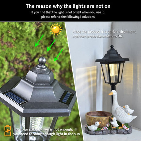 Creative Cute Duck Resin Flower Pot Solar Outdoor Light, Courtyard and Garden Decorative Ornament—Retro Lawn Ambiance Night Light, Multifunctional Flower Pot Ornament, Balcony Plant Decorative Floor Lamp