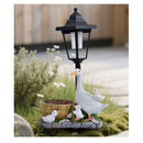 Creative Cute Duck Resin Flower Pot Solar Outdoor Light, Courtyard and Garden Decorative Ornament—Retro Lawn Ambiance Night Light, Multifunctional Flower Pot Ornament, Balcony Plant Decorative Floor Lamp