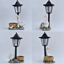 Creative Cute Duck Resin Flower Pot Solar Outdoor Light, Courtyard and Garden Decorative Ornament—Retro Lawn Ambiance Night Light, Multifunctional Flower Pot Ornament, Balcony Plant Decorative Floor Lamp