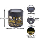Solar-Powered Wrought Iron Mandala Pattern Openwork Projection Light, Courtyard and Garden Mood Light, Outdoor Waterproof Wrought Iron Garden Light, Lawn Night Light - 2-Pack