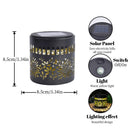 Solar-Powered Wrought Iron Sunflower-Patterned Openwork Projection Light, Courtyard and Garden Mood Light, Outdoor Waterproof Wrought Iron Garden Light, Lawn Night Light - 2-Pack