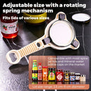 4-in-1 Multi-Function Can Opener, Essential Kitchen Tool for Opening Lids, Multi-Size Bottle Opener - Black