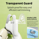 Pet Nail Clippers with Light, Splatter-Proof and Safe Grooming Tool, Universal for Cats and Dogs, LED Light for Locating the Quick - Blue