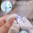 Pet Nail Clippers with Light, Splatter-Proof and Safe Grooming Tool, Universal for Cats and Dogs, LED Light for Locating the Quick - Off-White