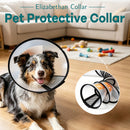 Classic Elizabethan Collar - Anti-Licking Collar - Multiple Sizes - Adjustable - Bite-Resistant - Transparent - Flea & Tick Prevention & Anti-Licking - Velcro Closure - For Cats & Dogs -22-26CM - 1 Piece