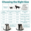 Classic Elizabethan Collar - Anti-Licking Collar - Multiple Sizes - Adjustable - Bite-Resistant - Transparent - Flea & Tick Prevention & Anti-Licking - Velcro Closure - For Cats & Dogs -16-19CM - 1 Piece