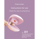 Portable Dog Poop Pickup Tool for Outdoor Walks-purple