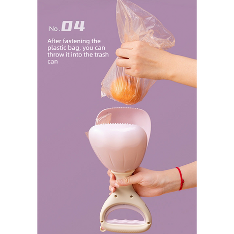 Portable Dog Poop Pickup Tool for Outdoor Walks-purple
