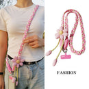 1PC Crossbody Phone Strap, Adjustable Anti-Theft Phone Lanyard, Unisex, Essential for Travel,Pink and white