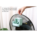 No-Drill Hanging Cooling Fan with Ice Compartment – Household Portable Cooler-blue