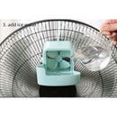 No-Drill Hanging Cooling Fan with Ice Compartment – Household Portable Cooler-blue