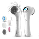 Multifunctional Electric Facial Cleanser - 6-in-1 Electric Facial Cleanser - Home Beauty Device - IPX7 Waterproof - 5 Brush Heads - Hot Compress Facial Cleanser
