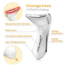 Multi-Function 7-Color Light Constant-Temperature EMS Neck Massager - Neck Lifting and Firming Massager - Facial Infusion Beauty Device - IPX6 Waterproof Electric Neck Massager - 5-in-1 Device Combining Skin Warming, EMS, Infusion, Massage, and Color Ligh