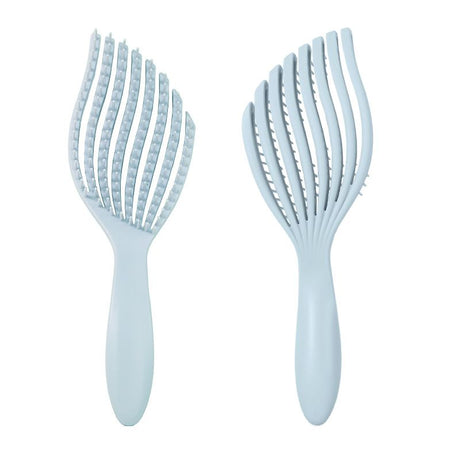 1PC Mermaid Fish Bone Brush – Wet & Dry Detangling Brush – High-Elasticity Wide-Tooth Comb, Tangle-Free – Volumizing Styling Brush for Women with Long or Curly Hair,Blue.
