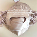 Mulberry Silk Sun Protection Face Mask – UV Blocking Breathable Dust Mask for Outdoor Cycling (Short Style, Gray)