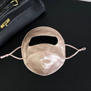 Mulberry Silk Sun Protection Face Mask – UV Blocking Breathable Dust Mask for Outdoor Cycling (Short Style, Pink)