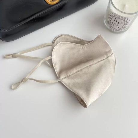 Pure Mulberry Silk Face Mask – Breathable UV Protection Reusable Mask for Daily Wear (Gold)