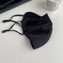 Pure Mulberry Silk Face Mask – Breathable UV Protection Reusable Mask for Daily Wear (Black)