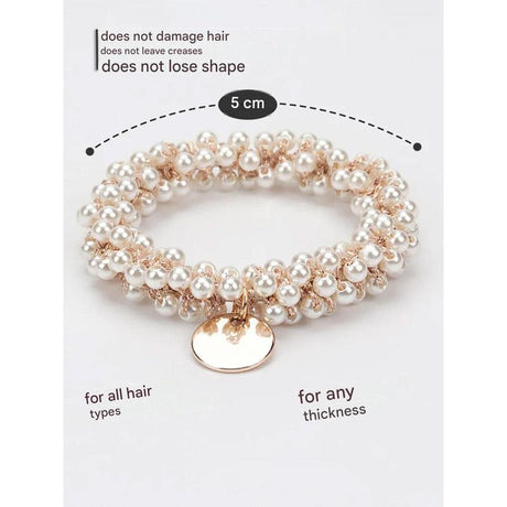 3-Pack Simple & Stylish Crystal Hair Ties for Women – Ponytail Elastic & Bracelet 2-in-1