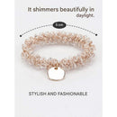 3-Pack Simple & Stylish Crystal Hair Ties for Women – Ponytail Elastic & Bracelet 2-in-1