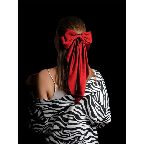 Long Bow Hair Clips for Women Hair Accessories-Red