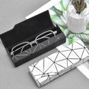 Premium Eyeglass Case - Retro Japanese Style - Sunglass Storage - Fashionable Geometric Pattern - Stylish Eyeglass Case - Durable and Shock-Resistant - Unisex - White