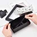 Premium Eyeglass Case - Retro Japanese Style - Sunglass Storage - Fashionable Geometric Pattern - Stylish Eyeglass Case - Durable and Shock-Resistant - Unisex - White