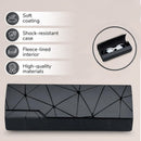 Premium Eyeglass Case - Retro Japanese Style - Sunglass Storage - Fashionable Geometric Pattern - Stylish Eyeglass Case - Durable and Shock-Resistant - Unisex - Black