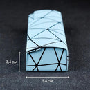 Premium Eyeglass Case - Retro Japanese Style - Sunglass Storage - Fashionable Geometric Pattern - Stylish Eyeglass Case - Durable and Shock-Resistant - Unisex - Blue