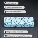 Premium Eyeglass Case - Retro Japanese Style - Sunglass Storage - Fashionable Geometric Pattern - Stylish Eyeglass Case - Durable and Shock-Resistant - Unisex - Blue