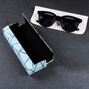 Premium Eyeglass Case - Retro Japanese Style - Sunglass Storage - Fashionable Geometric Pattern - Stylish Eyeglass Case - Durable and Shock-Resistant - Unisex - Blue