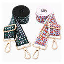 Two-piece set of jacquard webbing suitable for handbag straps, shoulder bag straps, and camera straps-Red and green