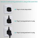 US to UK Power Plug Adapter, UROPHYLLA Type G Outlet Travel Power Adapter Plug for UK, Ireland, London, Hong Kong, Scotland, England, Dublin, Singapore - 3 Pack & Grounded 2 in 1 [Black]