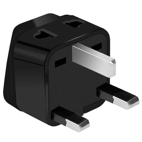 US to UK Power Plug Adapter, UROPHYLLA Type G Outlet Travel Power Adapter Plug for UK, Ireland, London, Hong Kong, Scotland, England, Dublin, Singapore - 3 Pack & Grounded 2 in 1 [Black]