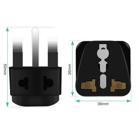 US to UK Power Plug Adapter, UROPHYLLA Type G Outlet Travel Power Adapter Plug for UK, Ireland, London, Hong Kong, Scotland, England, Dublin, Singapore - 3 Pack & Grounded 2 in 1 [Black]