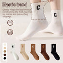 Socks - 5 Pairs of Women's Socks - Women's Athletic Socks - Soft - Breathable - Casual Socks - Fashionable Instagram-Style - All-Season - One-Size-Fits-All Women's Socks - Simple Letter Print - Women's Ankle Socks
